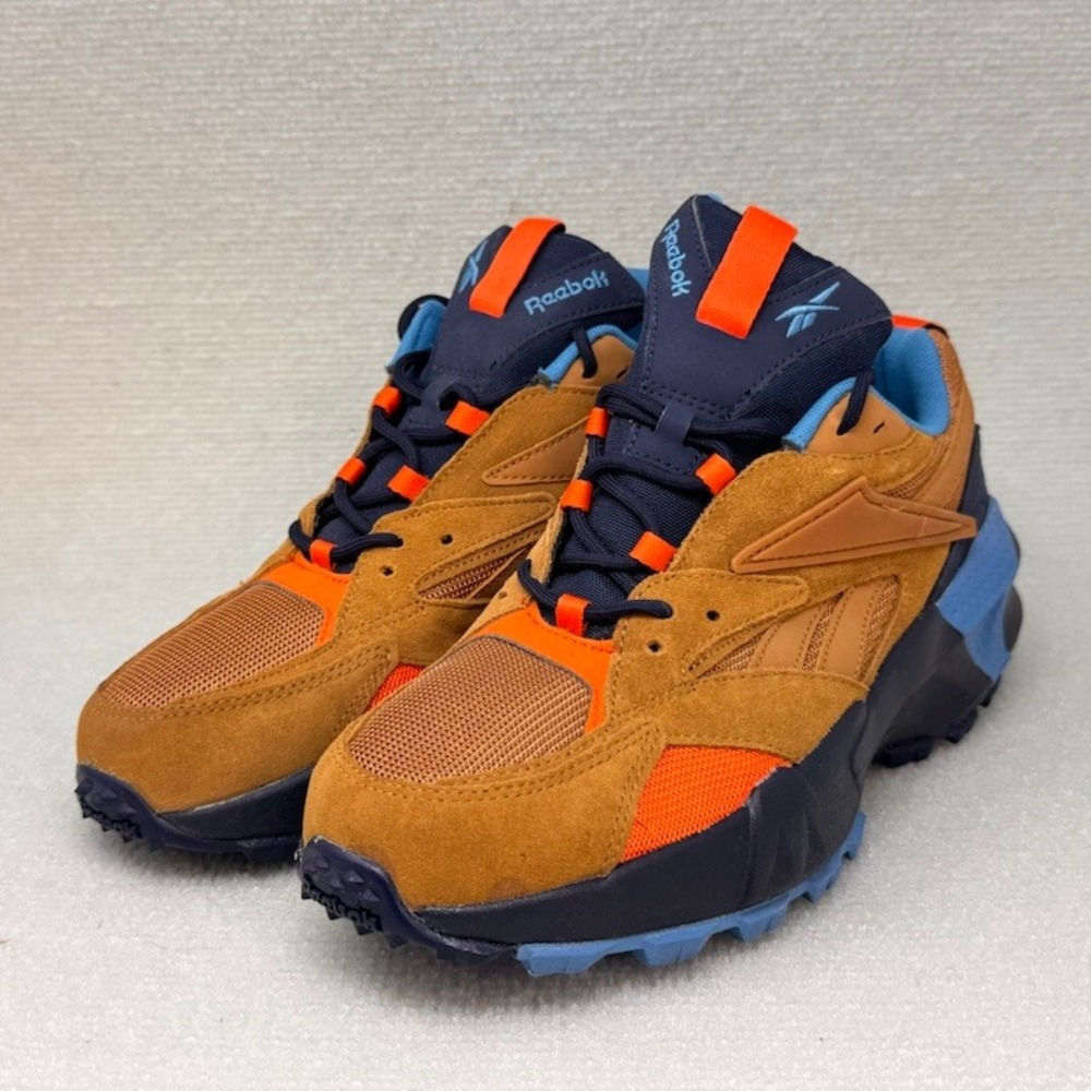 NIB Reebok Aztrek Double Mix Trail Women 10.5 Brown Navy Cyan EG5698 Sneakers
